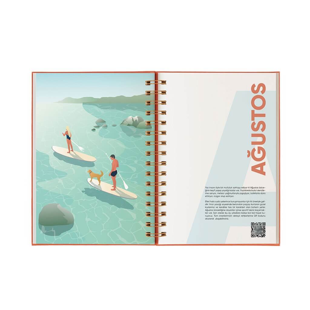 Alev Turuncusu - Seyahat Temalı 2022 Ajandası Alev Turuncusu - Seyahat Temalı 2022 Ajandası