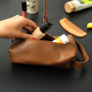 Yade Taba Deri Makyaj Çantası